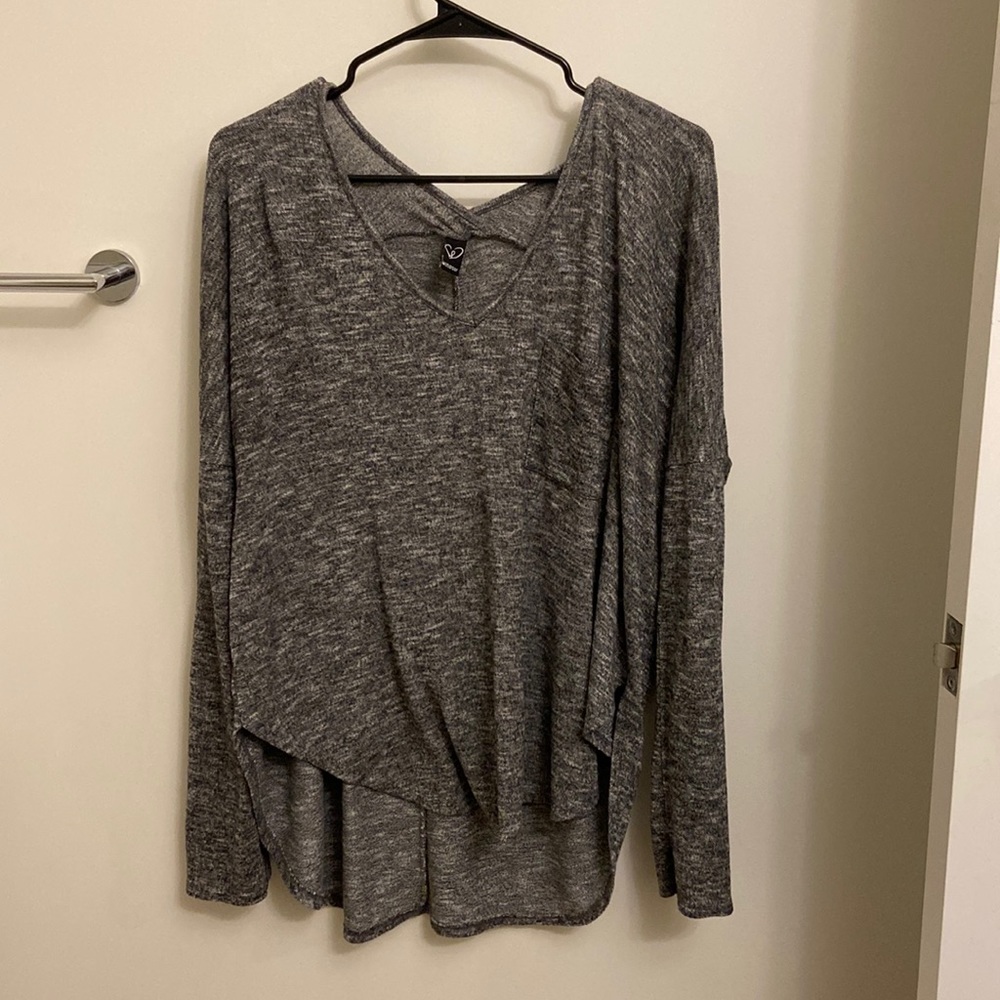 Grey Long Sleeve Top